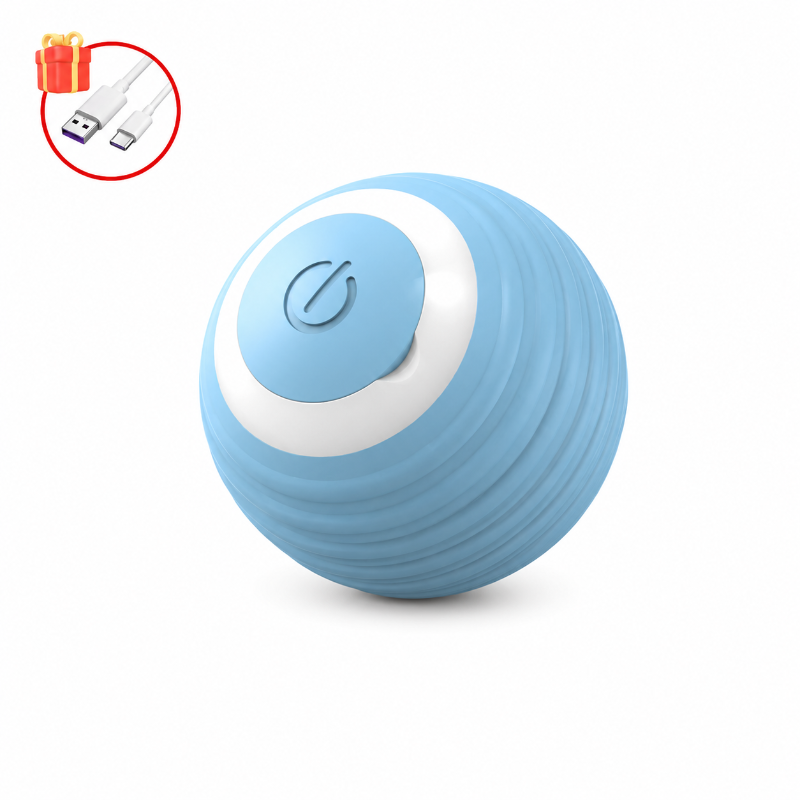 Pelota interactiva para perros color azul - modo normal y smart